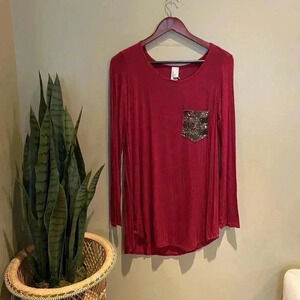 BRENDAS LONG SLEEVE WITH SEQUIN POCKET